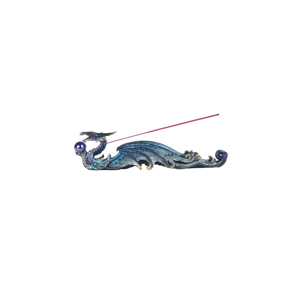 ICE ARMOR 12" W Blue Dragon Incense Burner Sticks Holder