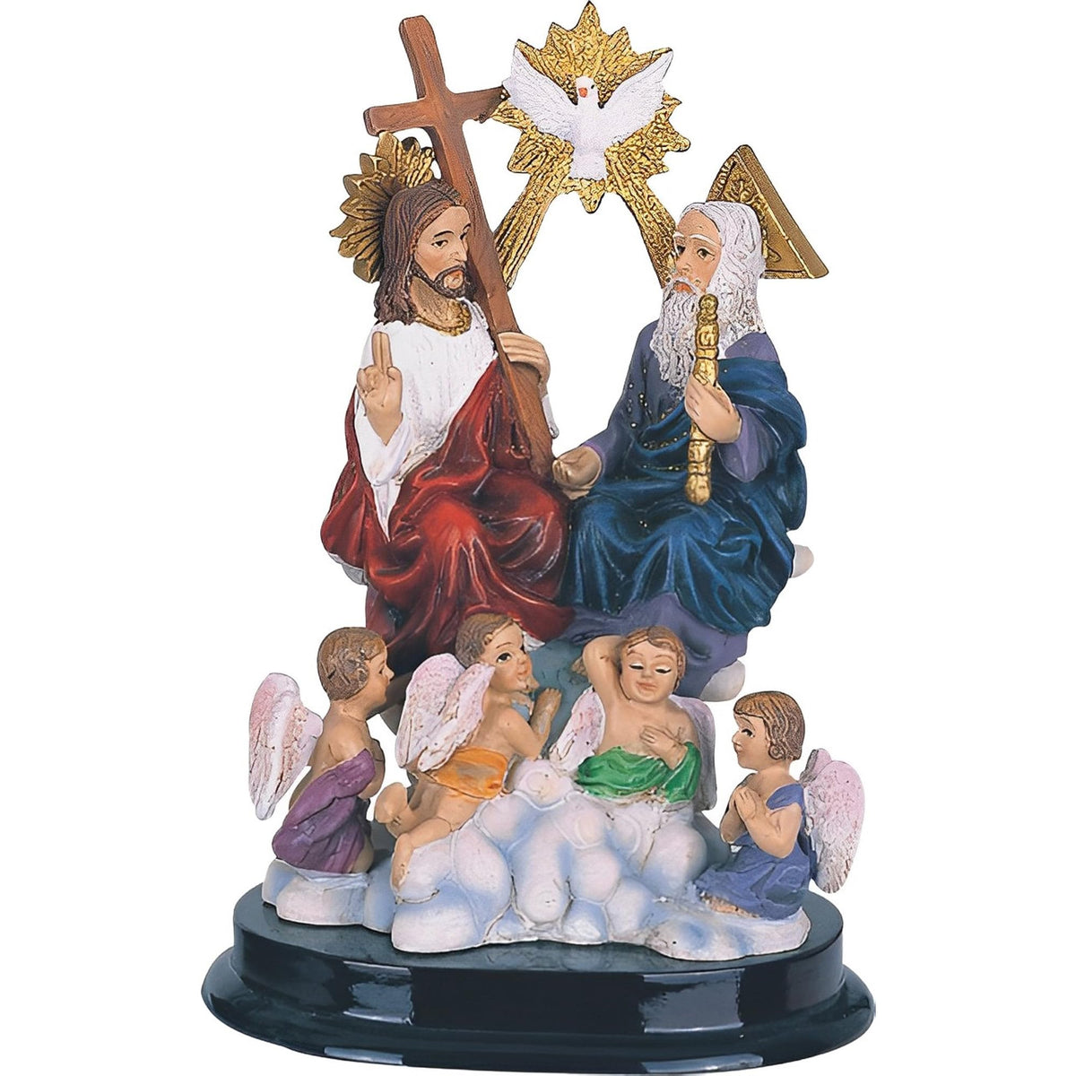 ICE Armor 5" H Holy Trinity Father, Son, and Holy Spirit Figurine Religious Decoration Holy Figurine Religious Decoration