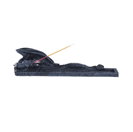 ICE ARMOR 10" W Black Dragon Incense Burner Sticks Holder