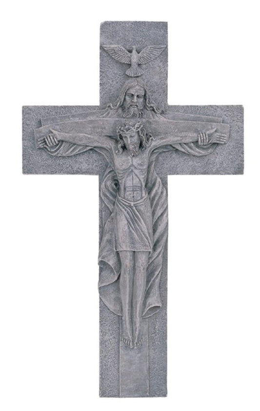 ICE ARMOR Holy Trinity Crucifix 15.5"H Jesus Nailed On The Cross Crucifix Wall Cross Holy Statue Religious Decoration Figurine