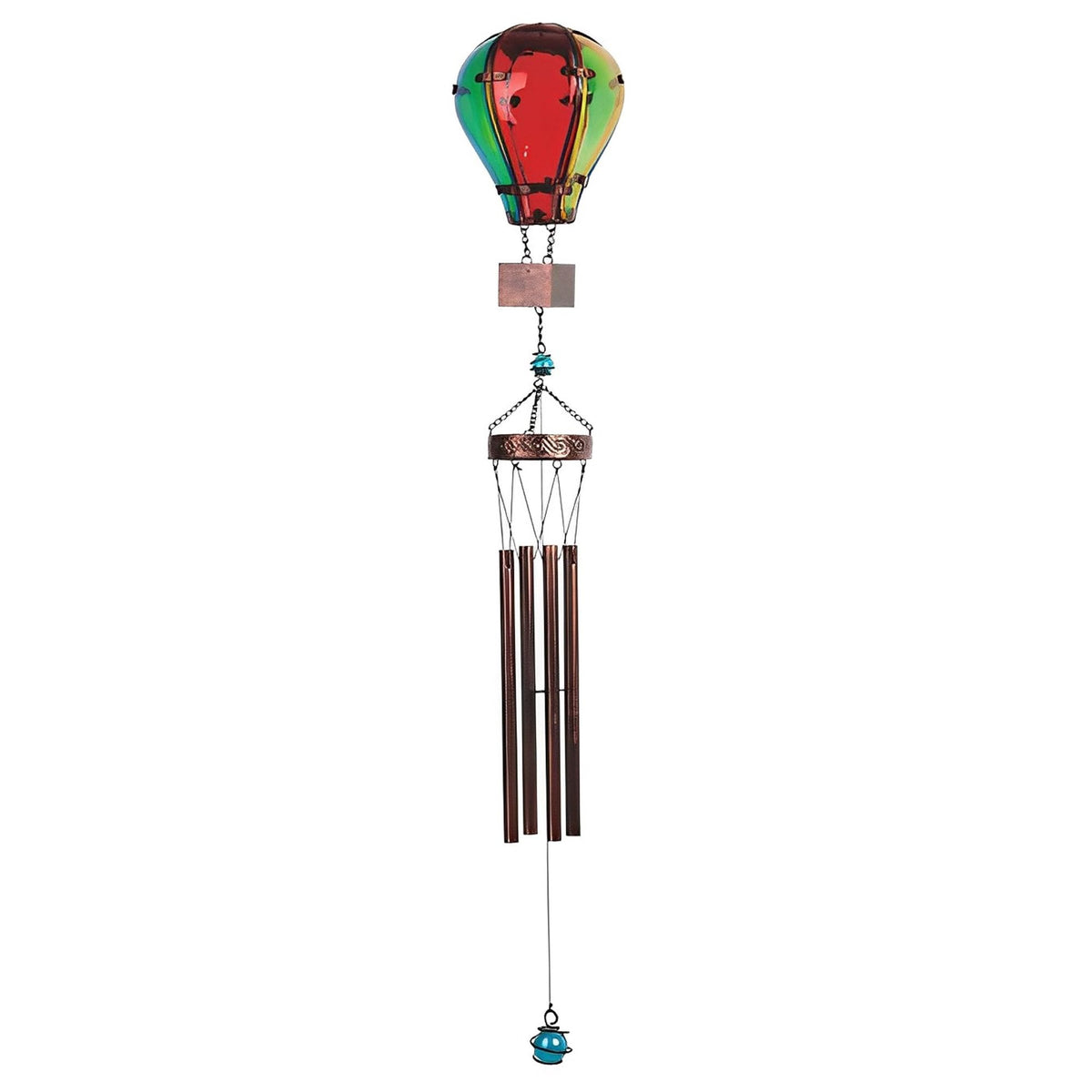 ICE ARMOR 36" Long Color Glass Air Balloon Wind Chime