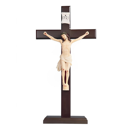 ICE ARMOR Jesus Nailed On The Cross 16" H Crucifix Holy Statue Religious Decoration Figurine