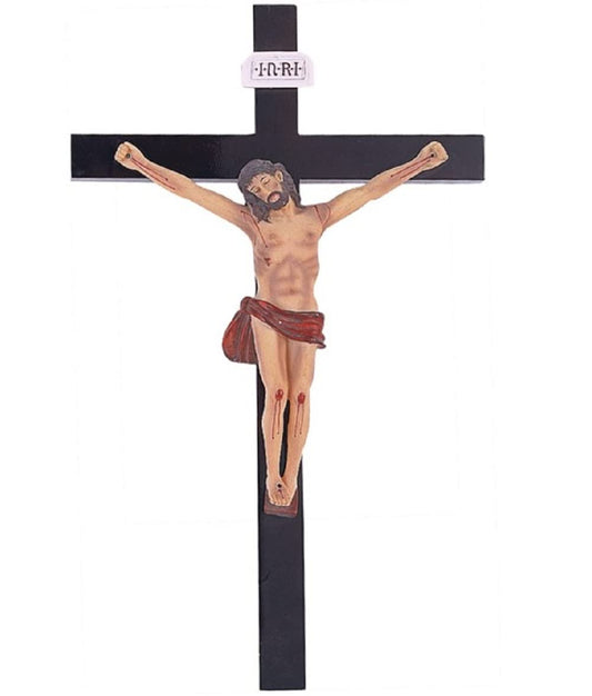 ICE ARMOR Jesus Nailed On The Cross 14"H Wall Cross Crucifix Holy Statue Religious Decoration Figurine