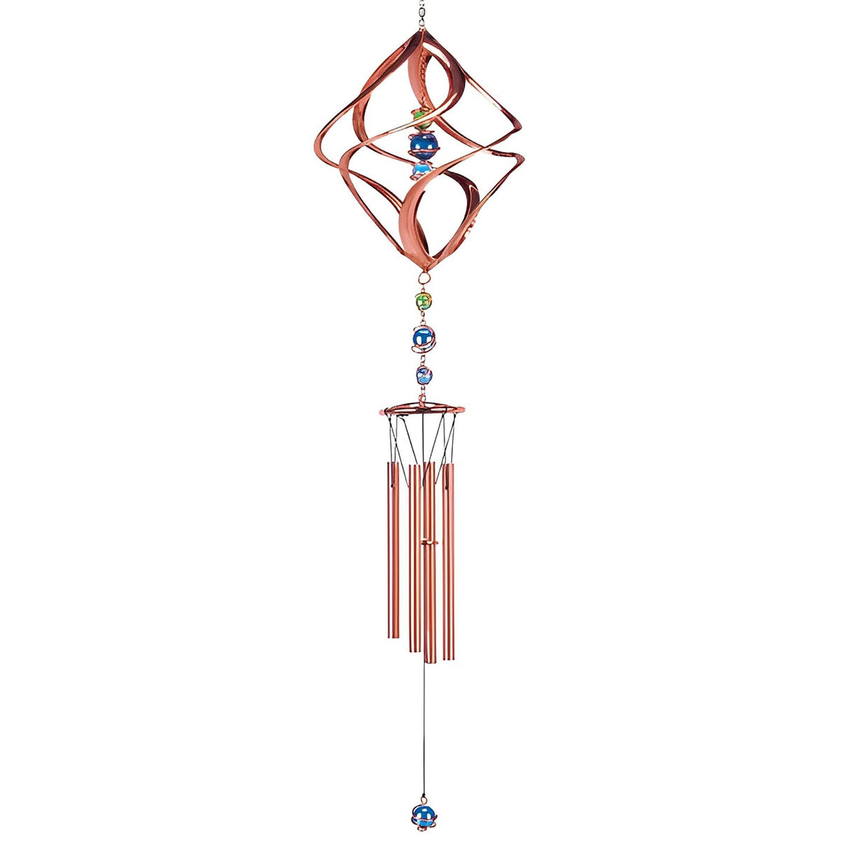 ICE ARMOR 35" Long Spiral Wind Chime with Copper Gem