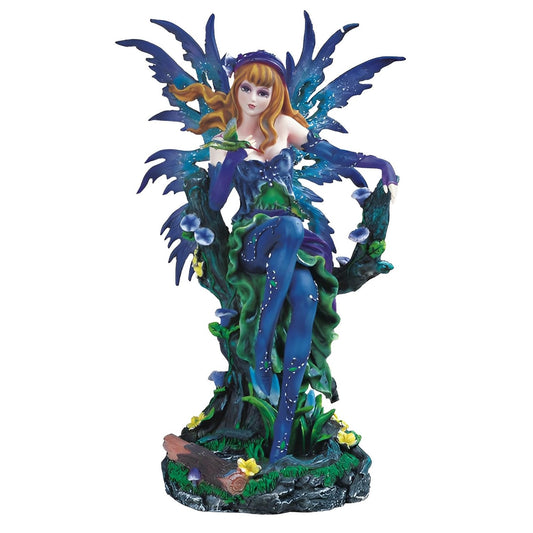 ICE ARMOR 12" H Blue Spring Fairy Statue Fantasy Decoration Figurine