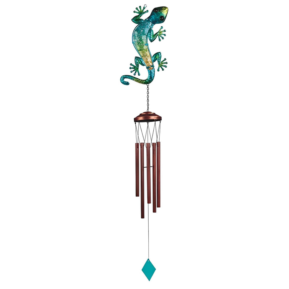 ICE ARMOR 40" Long Green Lizard Wind Chime