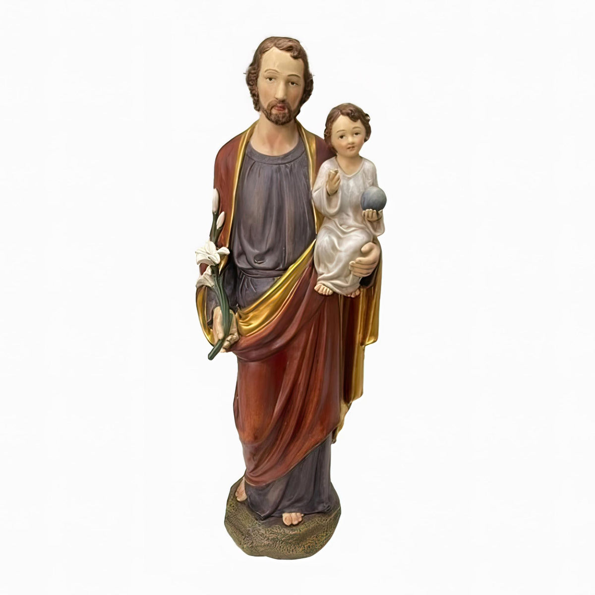 ICE ARMOR 16" H St. Joesph Holding Baby Jesus Holy Figurine Religious Decoration