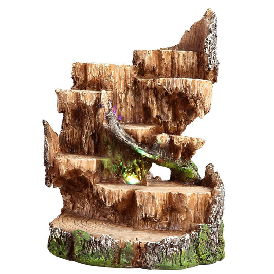 ICE ARMOR 10" H Tree Trunk Display for Mini Owl Statue Fantasy Decoration Figurine