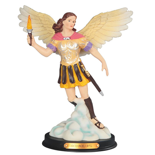 ICE ARMOR 10" H Archangel Uriel Statue Angel of Wisdom Holy Figurine Religious Decoration